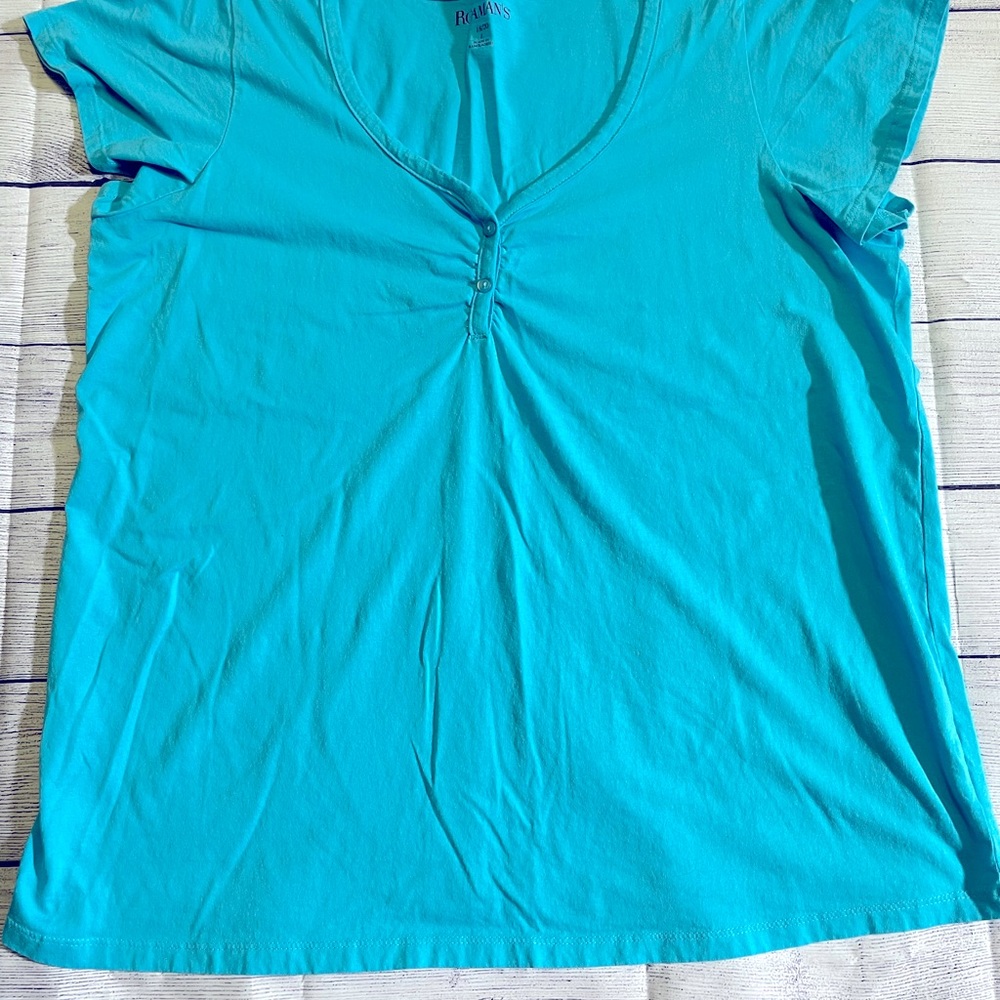 Button front tee shirt